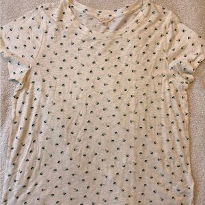 Lucky Brand Beige Cactus Print Tee Relaxed Fit Short Sleeve T Shirt Size L